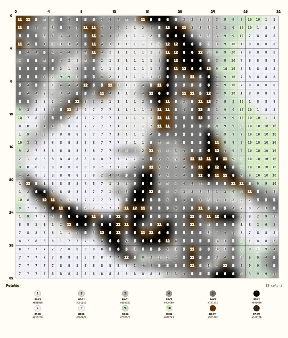 Example image converted into a Tomodachi Life pixel grid